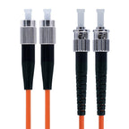 FC-ST Dual-Core Multi Mode Fiber Optic Jumper,Length: 3m, Dual-Core Multi Mode