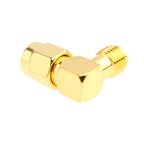 Gold Plated SMA Female to SMA Male Adapter with 90 Degree Angle, SMA Female to Male