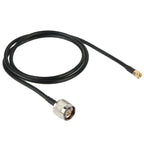 N Male to RP-SMA Converter Cable, Length: 100cm(Black), 1m N Male to RP-SMA
