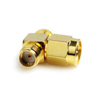 SMA Male to 2 SMA Female Adapter (T Type), Gold Plated, SMA Male to 2 SMA Female