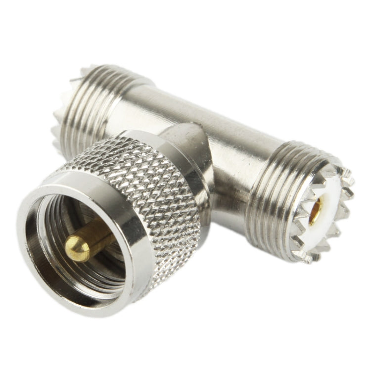UHF Male to 2 x UHF Female Adapter, UHF Male