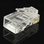 100pcs /Pack RJ45 Connector Modular Plug, Gold: 3u, Gold: 3u