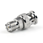 BNC Male + Mini UHF Female Connector RF Coaxial Adapter, Male + Mini UHF