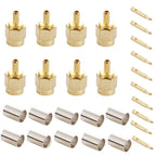 10 PCS Gold Plated Crimp SMA Male Plug Pin RF Connector Adapter for RG174 / RG316 / RG188 / RG179 Cable, Crimp SMA Male Plug