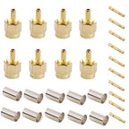 10 PCS Gold Plated Crimp RP-SMA Male Plug Pin RF Connector Adapter, Crimp RP-SMA Male Plug