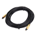 Digital Audio Optical Fiber Toslink Cable, Cable Length: 5m, OD: 5.0mm, 5m