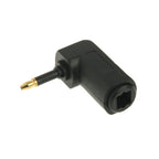 High Quality Gold Plated Square to Round Audio Optical Fiber 90 Degree Optical Fiber Adapter, 90 Degree Round Audio Optical Fiber