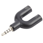 3.5mm Stereo Male to 3.5mm Headphone & Mic Female Splitter Adapter