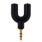 3.5mm Stereo Male to Dual 3.5mm Stereo Female Splitter Adapter