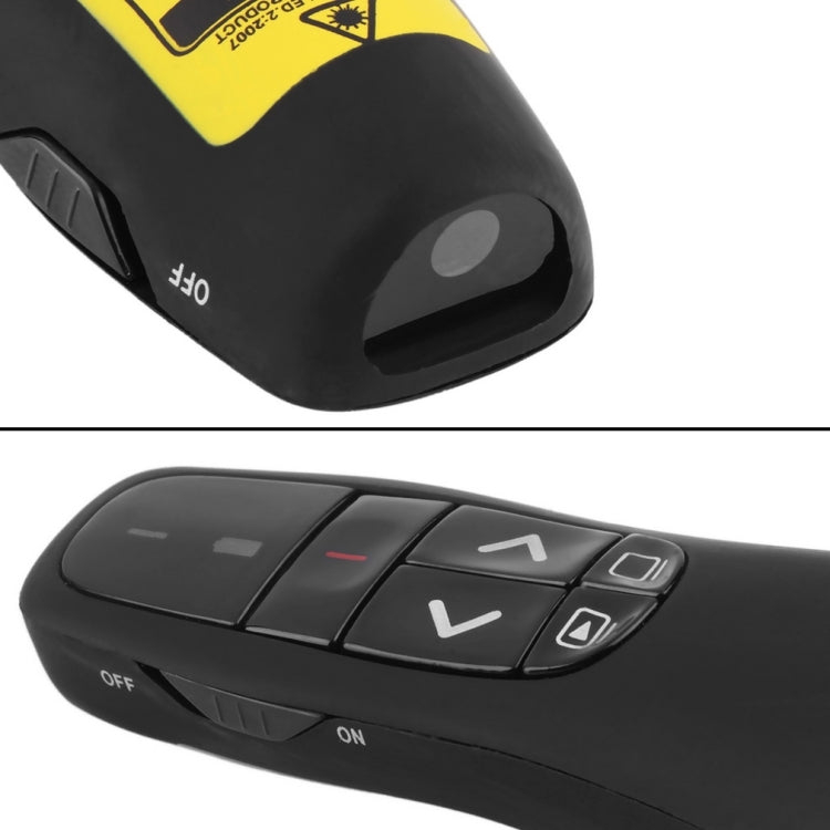 Multimedia Presenter with Laser Pointer & USB Receiver for Projector / PC / Laptop, Control Distance: 15m (R400)