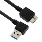 USB 3.0 Male to Micro USB 3.0 Male Adapter Cable, Right Bend, Length: 12cm, Right Angle (Length: 12cm)