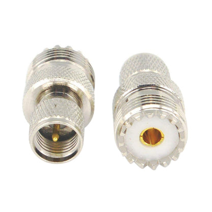 Mini UHF Male to UHF Female Connector RF Coaxial Adapter, UHF Male to UHF Female