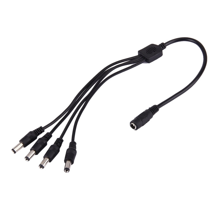 1 Female to 4 Male Plug 5.5 x 2.1mm DC Power Cable