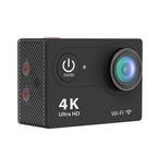 H9 4K Ultra HD1080P 12MP 2 inch LCD Screen WiFi Sports Camera, 170 Degrees Wide Angle Lens, 30m Waterproof, H9 4K (Black)
