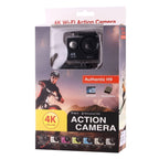 H9 4K Ultra HD1080P 12MP 2 inch LCD Screen WiFi Sports Camera, 170 Degrees Wide Angle Lens, 30m Waterproof, H9 4K (Black)