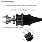Plug Adapter, Travel Power Adaptor with EU Plug, EU Plug Male