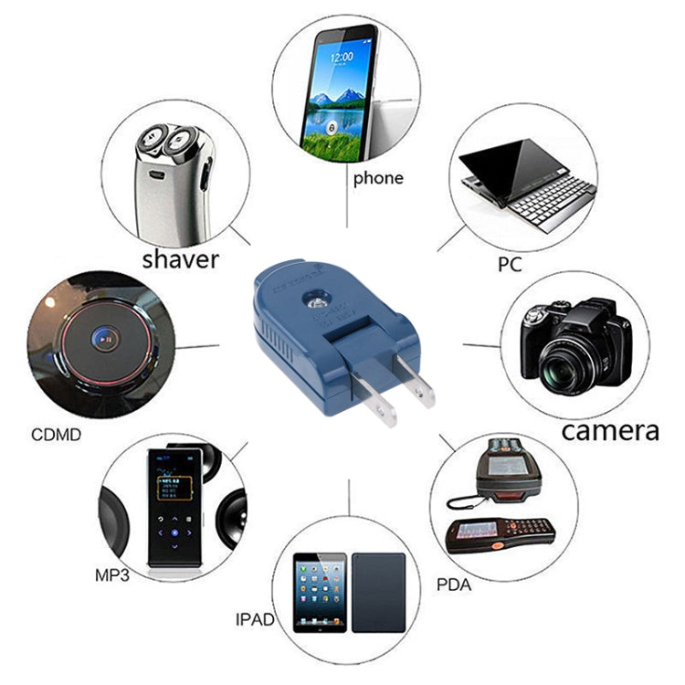 US Plug AC Wall Universal Travel Power Socket Plug Adaptor, Support 90 Degree Rotation, US / AU Plug Male