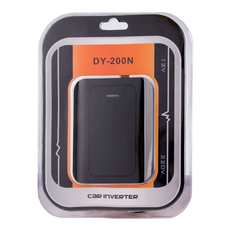 DY-200N, 200W DC 12V to AC Car Power Inverter with 500mA USB Port & EU / US Power Socket, 110V, DY-200N