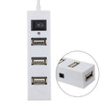 4 Ports USB HUB 2.0 USB Splitter Adapter with Switch, 4 Ports with Switch (White), 4 Ports with Switch (Black)