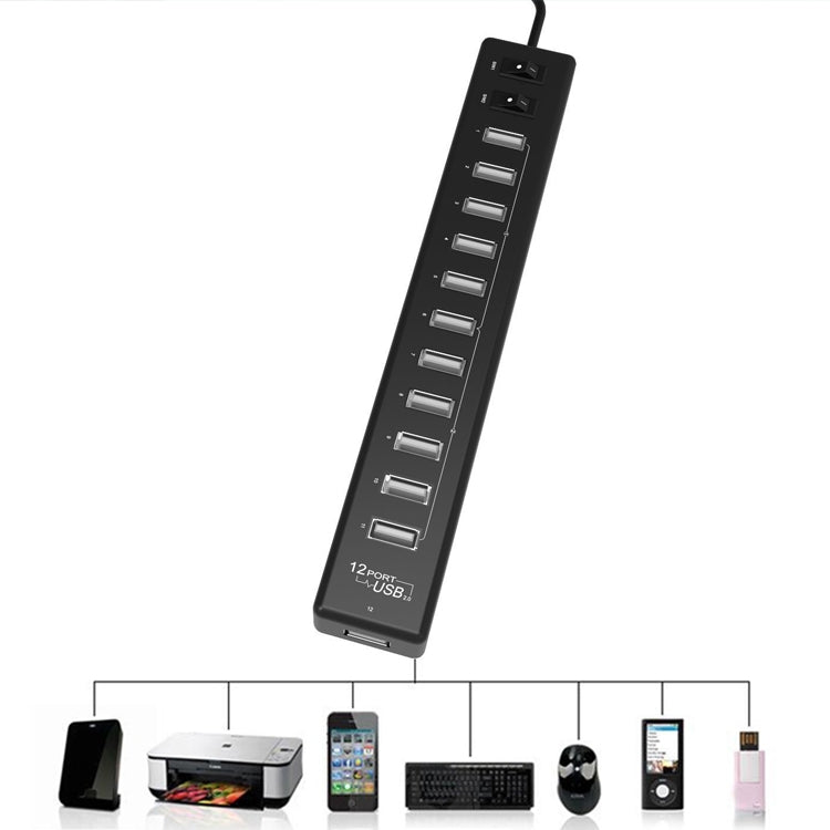 12-Port USB 2.0 HUB，Suitable for Notebook / Netbook