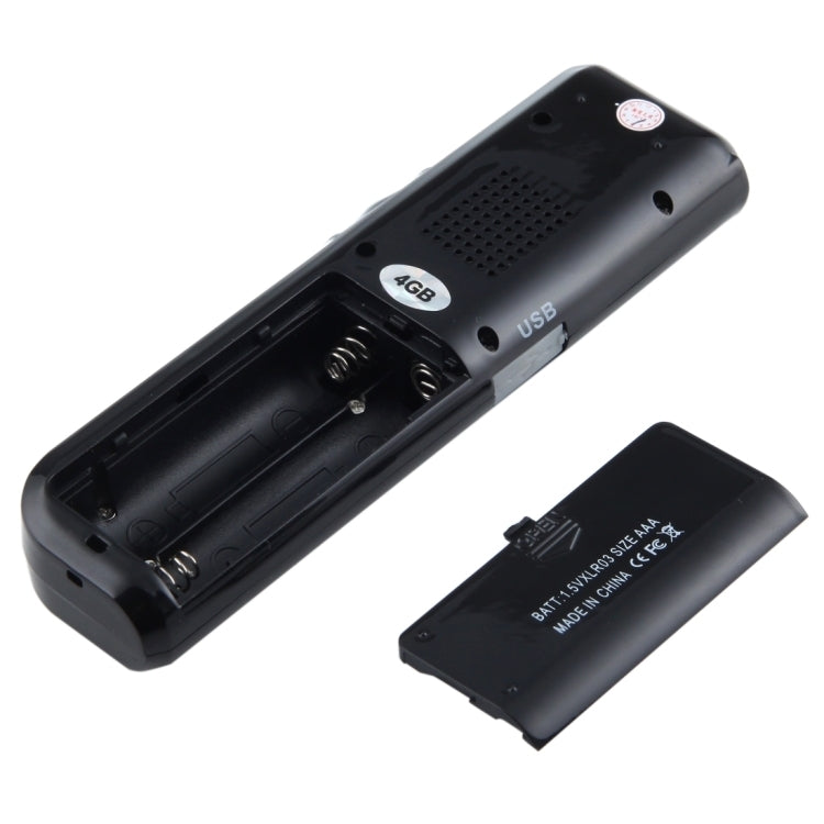 8GB Digital Voice Recorder Dictaphone MP3 Player, Support Telephone recording, VOX function, Power supply: 2 x AAA battery(Black)