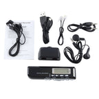 8GB Digital Voice Recorder Dictaphone MP3 Player, Support Telephone recording, VOX function, Power supply: 2 x AAA battery(Black)