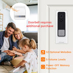 B10 52 Chimes 110dB Doorbell Receiver Low Power Consumption Home Door Tools, US Plug, AC 90-260V, B10 Gold US Plug, B10 Black US Plug, B10 White US Plug