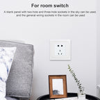 Wall Plate with Screw for Blank Inserts  - 3 Hole, Use around the world