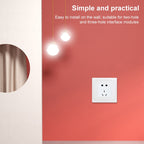 Wall Plate with Screw for Blank Inserts  - 3 Hole, Use around the world