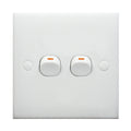 Electric Wall Switch (Size: 86 x 86mm), 2 Switch