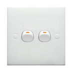 Electric Wall Switch (Size: 86 x 86mm), 2 Switch