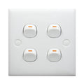 Electric Wall Switch (Size: 86 x 86mm), 4 Switch