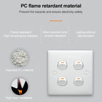 Electric Wall Switch (Size: 86 x 86mm), 4 Switch