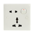 Electric Wall Switch and Socket, EU / AU / US Plug Socket with 1 Switch, 2 Port Sockets+1 Switch