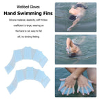 Finger Flexible Silicone Swimming Gloves (Large Size), Size : S  Blue, Size : M  Blue, Size : L Blue