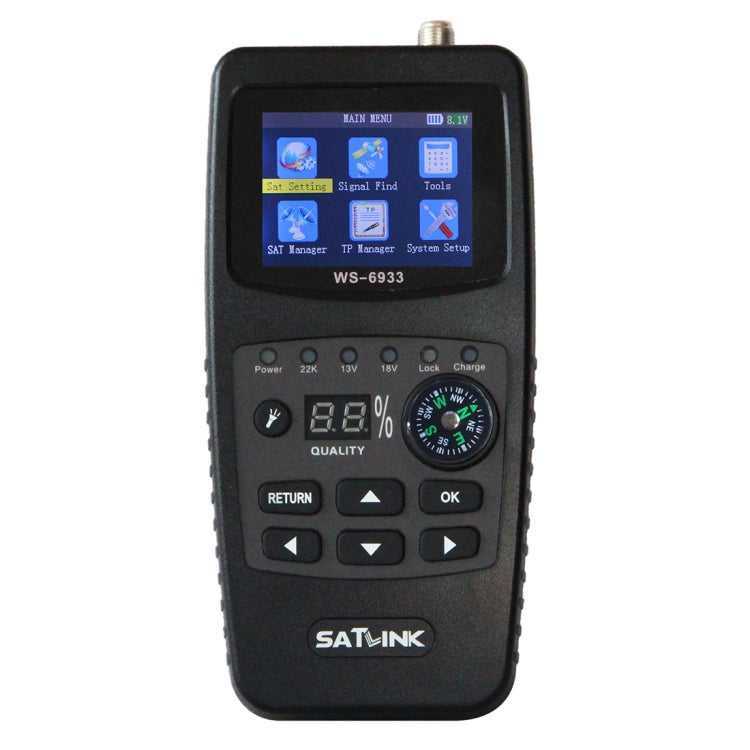 SATLINK WS6933 Portable Digital Satellite Finder Meter, 2.1 inch LCD Colour Screen, DVB-S2/S Signal Pointer, WS6933