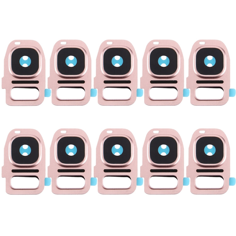 For Galaxy S7 / G930 10pcs Rear Camera Lens Cover + Flashlight Bracker, Galaxy S7, For Galaxy S7 / G930, For S7 / G930 Lens Cover Black, For Samsung Galaxy S7 / G930