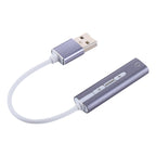 Aluminum Shell 3.5mm Jack External USB Sound Card HIFI Magic Voice 7.1 Channel Adapter Free Drive for Computer, Desktop, Speakers, Headset, USB Port Grey, USB Port Silver, USB Port Black