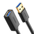 Ugreen 1m USB 3.0 Male to Female Data Sync Super Speed Transmission Extension Cord Cable, Length: 1m