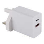 24W PD + QC3.0 Fast Charger Power Adapter Plug Adapter UK Plug, 24W UK Plug