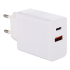 24W PD + QC3.0 Fast Charger Power Adapter Plug Adapter EU Plug, 24W EU Plug