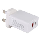 24W PD + QC3.0 Fast Charger Power Adapter Plug Adapter UK Plug, 24W UK Plug