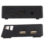 V105 USB-C / Type-C to USB 2.0 x 3 + USB-C / Type-C + HDMI + Audio Port + SD / TF Card Reader Multi-function Phone Stand HUB Docking Station