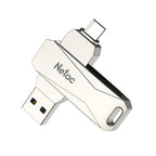 Netac U782C 32GB USB-C / Type-C + USB 3.0 360 Degrees Rotation Zinc Alloy Flash Drive OTG U Disk, 32GB