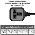 Yesido MC28 UK Plug to Universal Power Plug Extension Cable, Length: 2m, Length: 2m