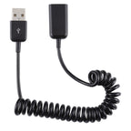USB Male to USB Female Laptop Spring Charging Cable, USB Male to USB Female