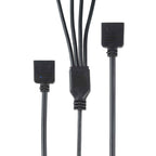 3 Pin 5V 1 to 4 Motherboard AURA RGB PC Cooling Extension Cable for Asus, 1 to 4