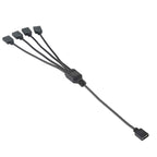 3 Pin 5V 1 to 4 Motherboard AURA RGB PC Cooling Extension Cable for Asus, 1 to 4