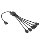 3 Pin 5V 1 to 5 Motherboard AURA RGB PC Cooling Extension Cable for Asus, 1 to 5