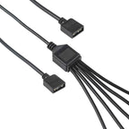 3 Pin 5V 1 to 5 Motherboard AURA RGB PC Cooling Extension Cable for Asus, 1 to 5